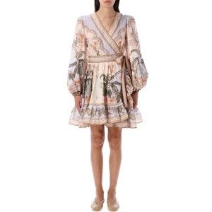 Zimmermann Mini Wrap Dress With Frill Hem - NWT